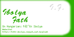 ibolya fath business card